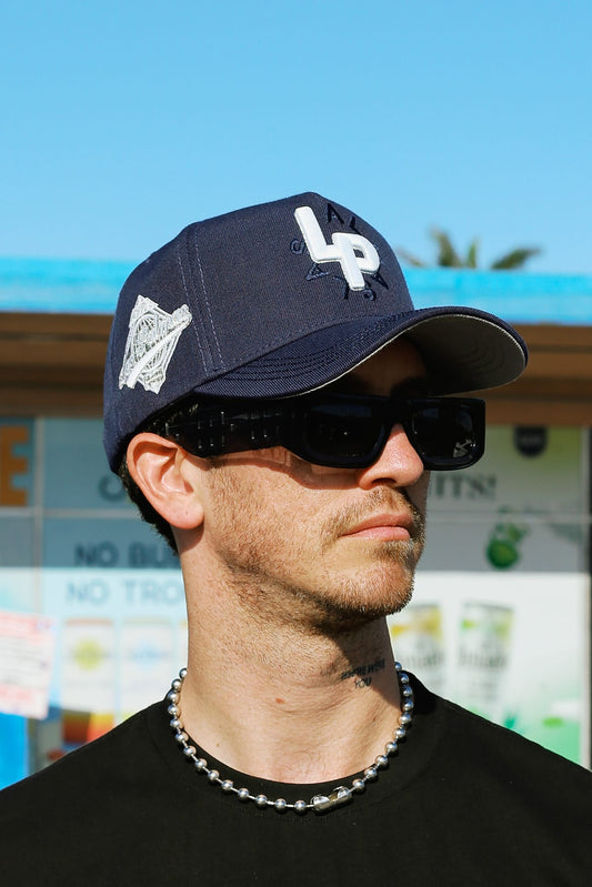 MONOGRAM HAT - NAVY/WHITE