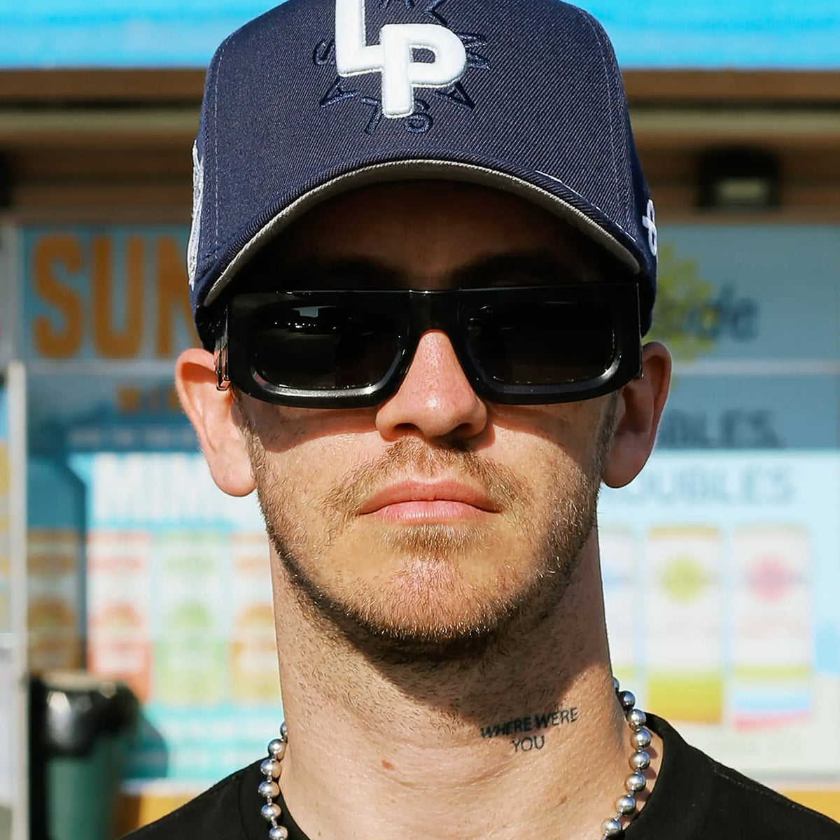 MONOGRAM HAT - NAVY/WHITE