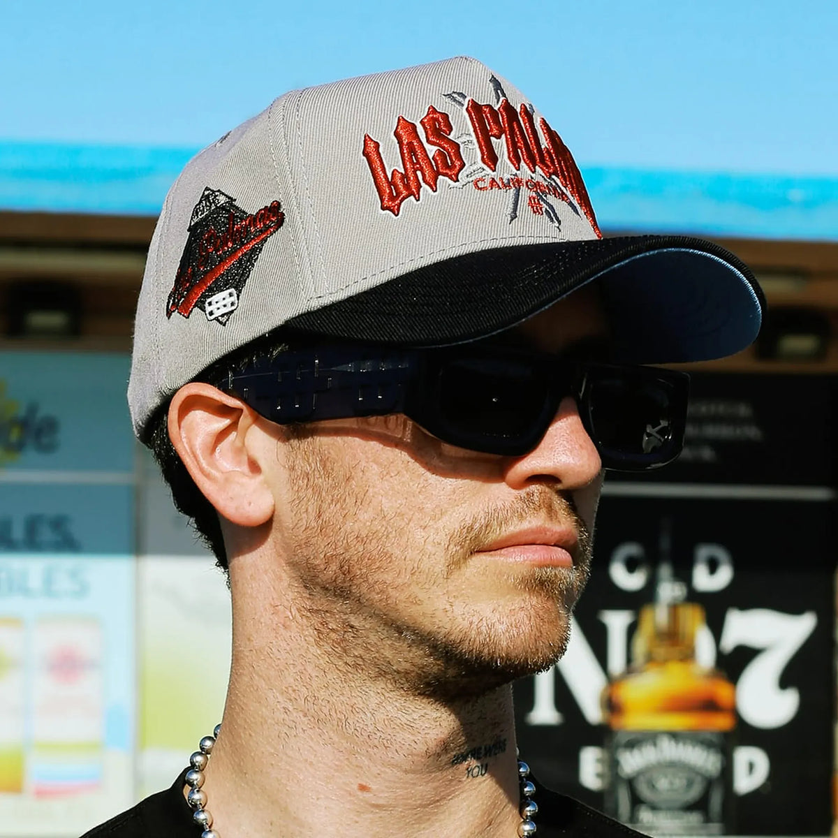 CHOPPER HAT - GREY/RED