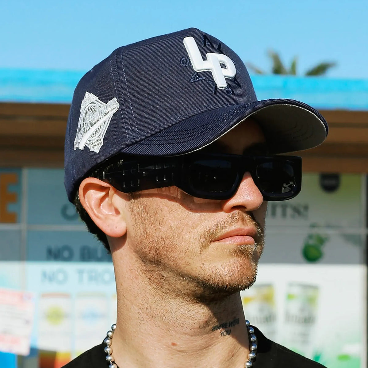 MONOGRAM HAT - NAVY/WHITE