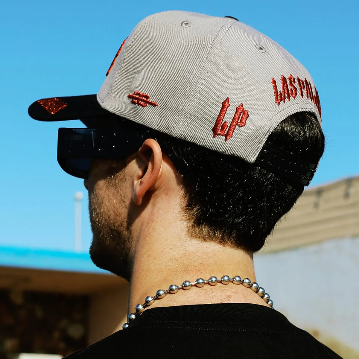 CHOPPER HAT - GREY/RED