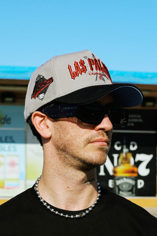 CHOPPER HAT - GREY/RED