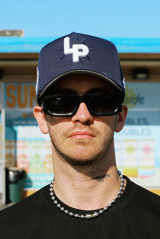 MONOGRAM HAT - NAVY/WHITE
