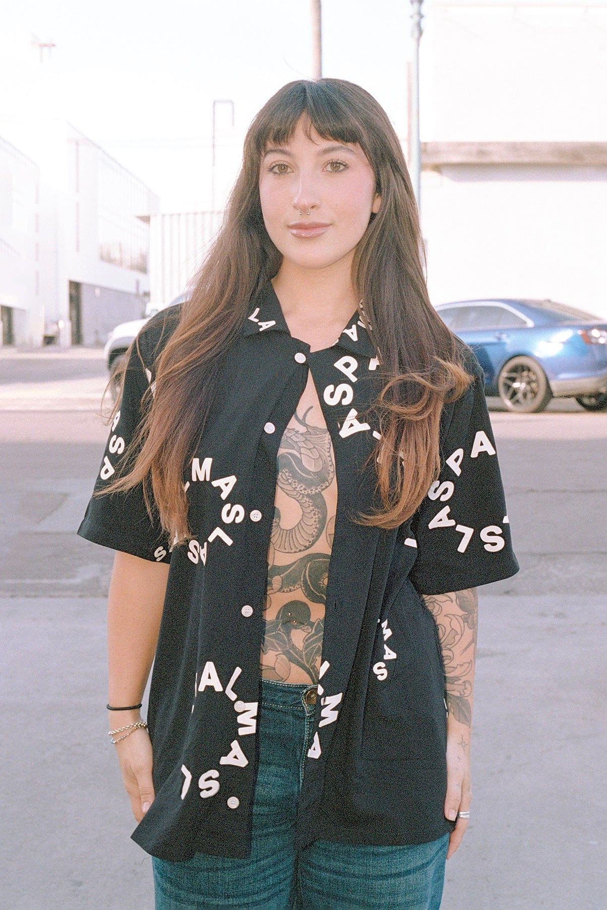 SUNFLOWER BUTTON-UP SHORT-SLEEVE SHIRT